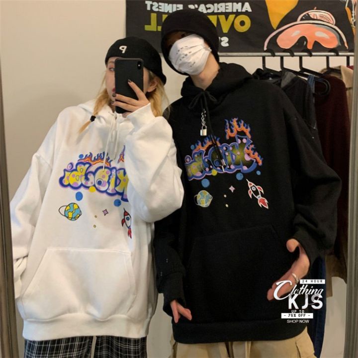 Áo Khoác Nỉ Nam Nữ - Áo Hoodie Lót Nỉ Bông Siêu Cute KJS Clothing Dáng Rộng Unisex Hàn Quốc AHD24