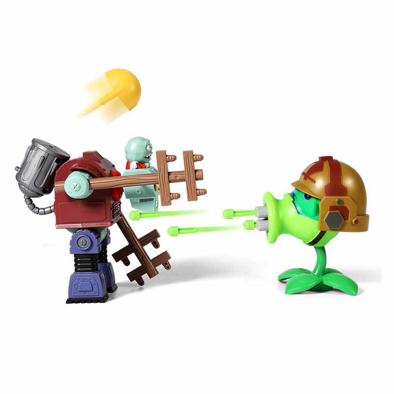 Set 2 mô hình đồ chơi Plants vs Zombies Battle chất liệu cứng có keo dán