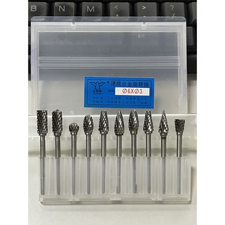 Bộ mũi mài phá tổng hợp 3x6 JINYINGPAI, mũi doa hợp tổng hợp cán 3mm đầu 6mm