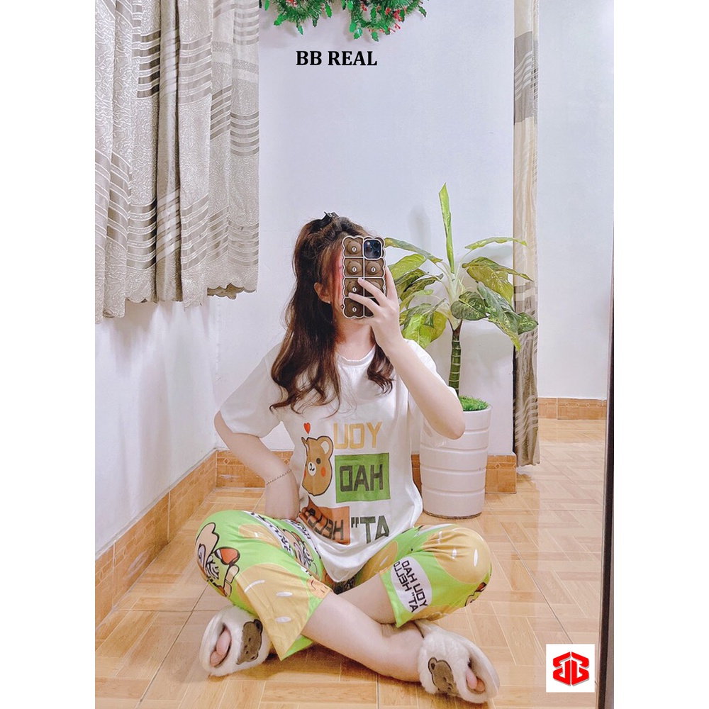 Đồ Bộ Nữ Mặc ở Nhà Bộ Đồ Ngủ Quần Dài Pijama Thun Lạnh Đẹp [CODE 41-44] Freesize Từ 45-55Kg - BB REAL