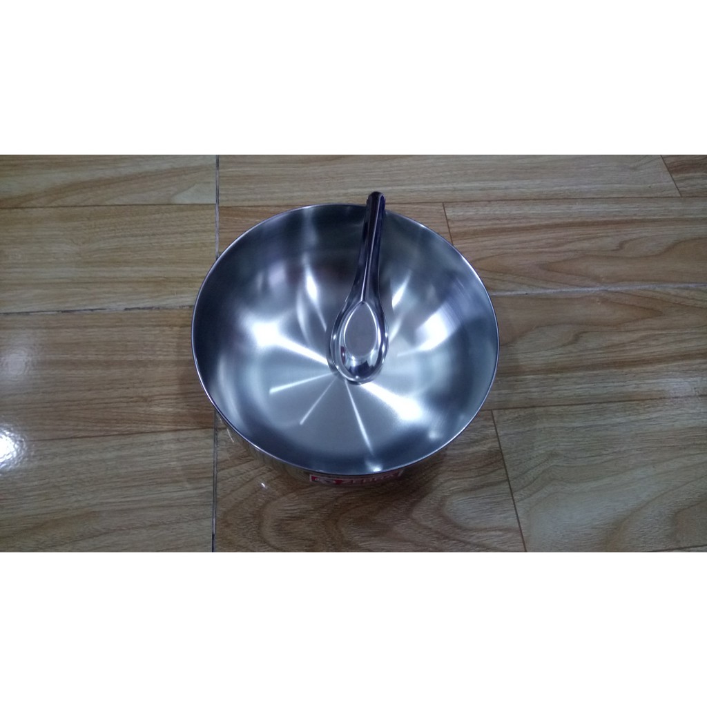 Tô Inox 18cm + Tặng Muỗng Inox - Zebra SUS304