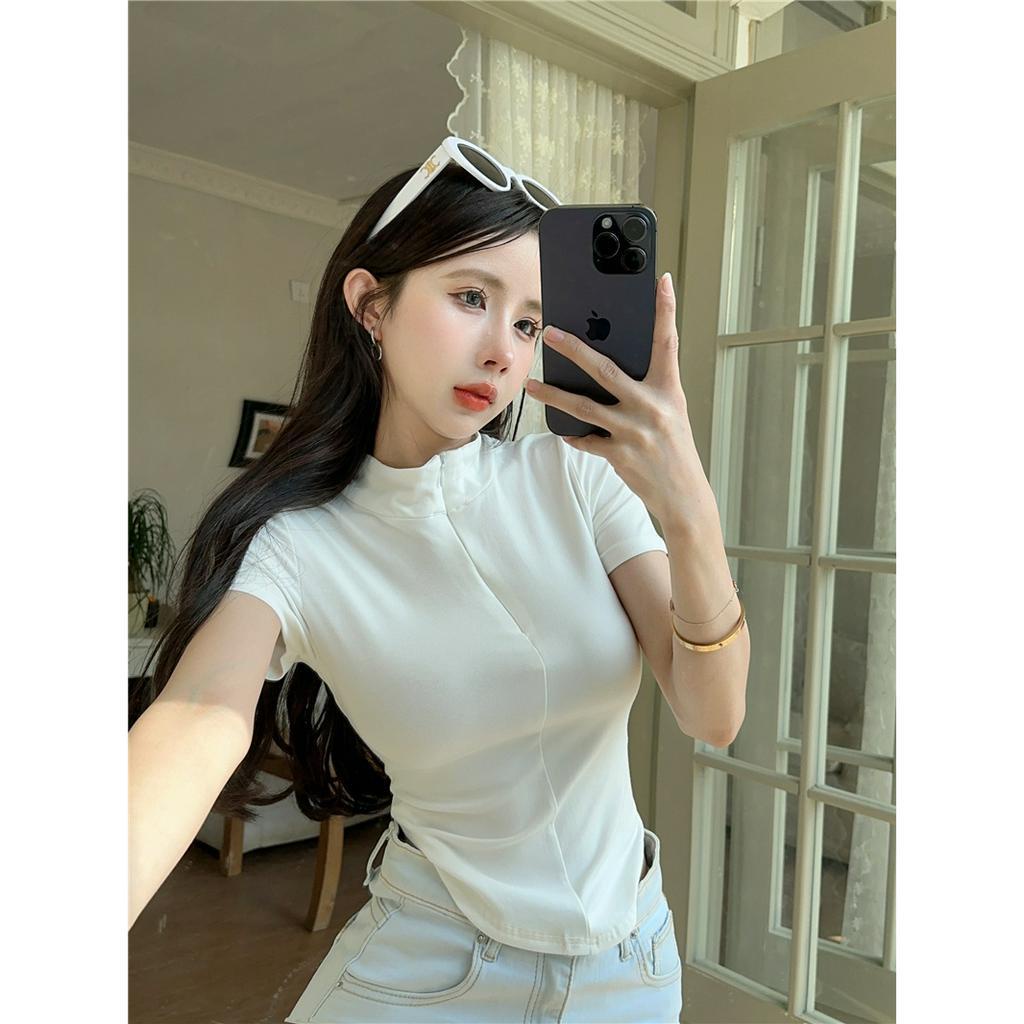 「 WELOVE1 」Áo Thun Tay Ngắn Dáng Ôm Thời Trang Mới Mẻ