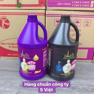 01 can nước giặt Paris hương hoa Pháp 3600ml (3.6 lít) khuyến mại 1 lọ nhỏ