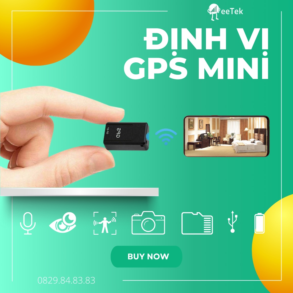 Định Vị GPS Xe Máy Ô tô Không Dây Pin Sử Dụng 8 Tiếng Tích Hợp Ghi Âm Có Thể Cắm Trực Tiếp Vào Nguồn