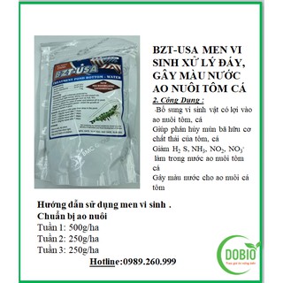 BZT-USA DOPA GÓI 227G MEN VI SINH XỬ LÝ ĐÁY, GÂY MÀU NƯỚC AO NUÔI TÔM CÁ