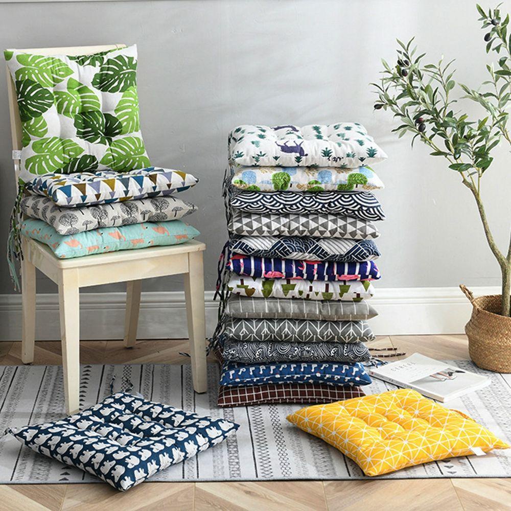 CONOPERY Đệm Lót Ghế Ngồi Hình Vuông 40 * 40cm In Họa Tiết Hoạt Hình Dễ Thương Tiện Dụng