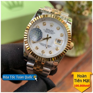 Đồng hồ nam rl datejust viền băm, máy cơ automatic nhật, size 38, size 41mm, mặt sapphire, chống nước 5atm bảo hành 18