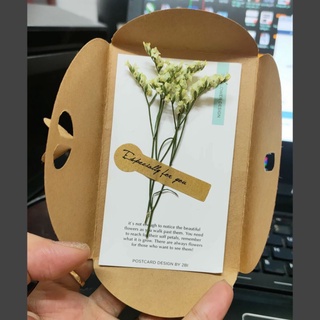 Thiệp hoa khô handmade, thiệp kraft phong cách vintage