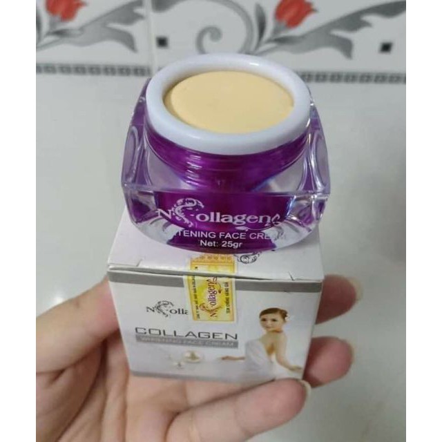 Kem Face Tím dưỡng trắng da mặt N'COLLAGEN - xóa mụn nám tàn nhan, làm nhỏ chân lông