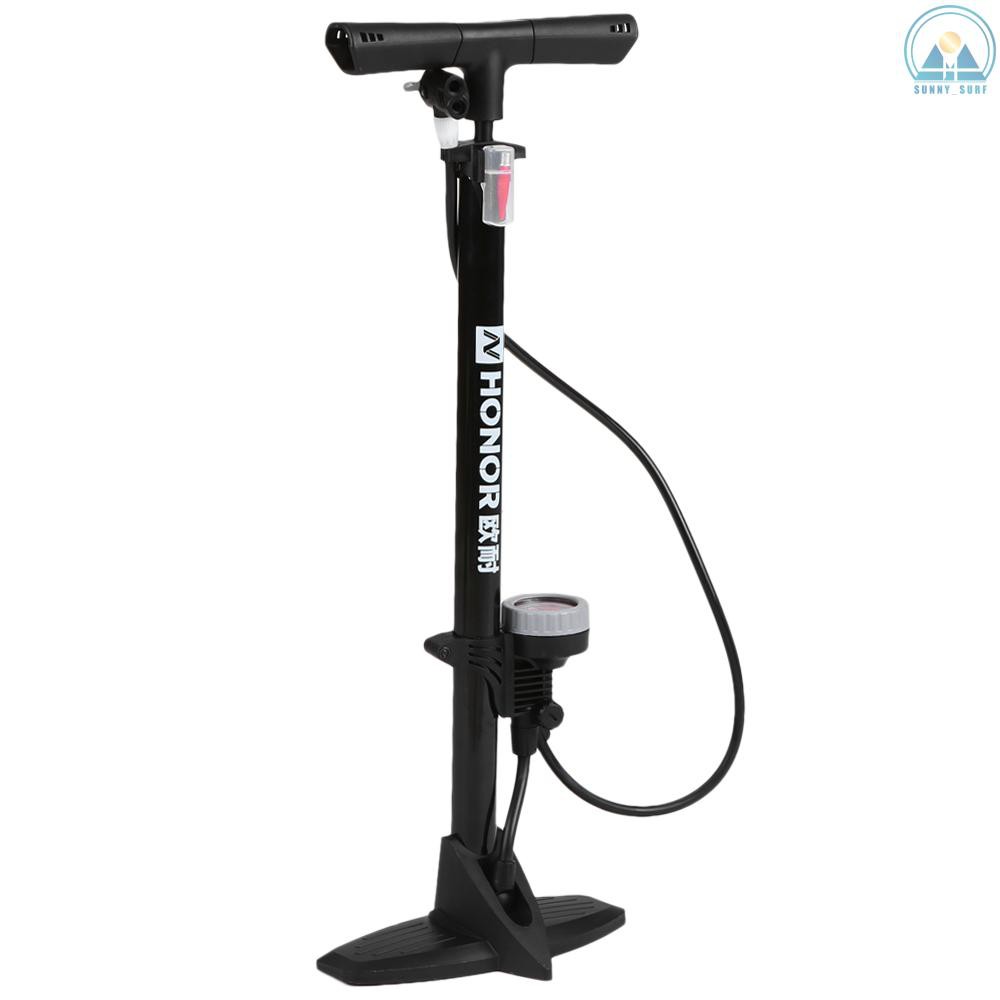 Sunny☀ Bicycle Floor Pump Tire Inflator with Gauge Cycling Bike Air Pump