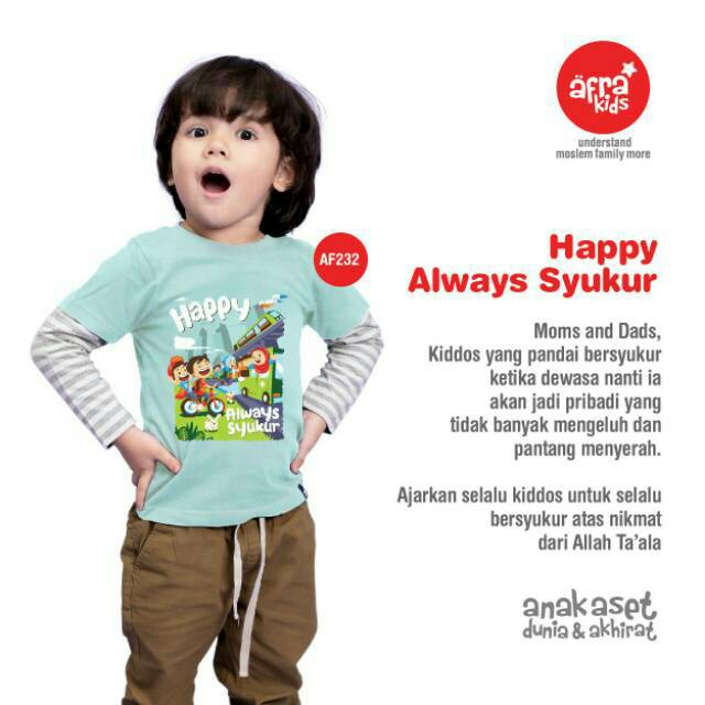 Áo Thun Afrakids - Happy Always Syukur - Af232