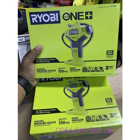 Máy bơm hơi  Ryobi ONE+ 18V P737D