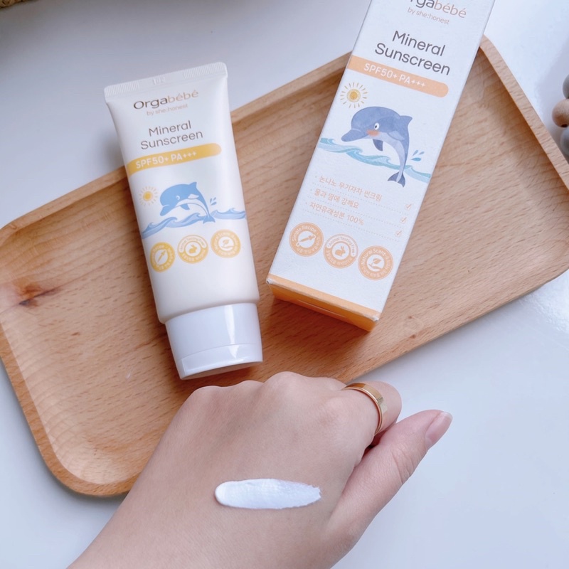 Kem chống nắng hữu cơ Orgabebe SPF 50PA+++ cho bé - Nội địa Hàn