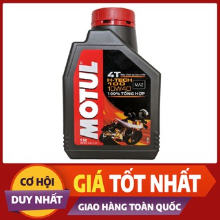 [Freeship] Nhớt Tổng Hợp Motul 4T H-tech 100 10W40 1 Lít.