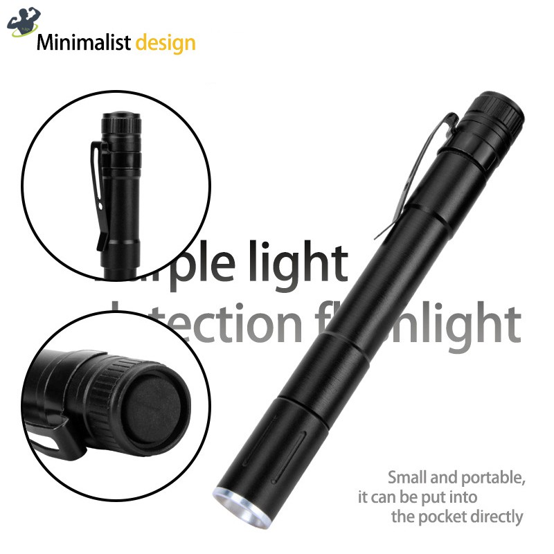 Đèn Pin Tia Uv 395nm Mini Màu Đen Dùng Để Dò Độ Sâu Của Thú Cưng / Thu Phóng Tiện Dụng