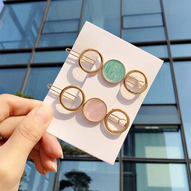 Kẹp tóc nhiều màu sắc đơn giản phong cách Hàn Quốc
