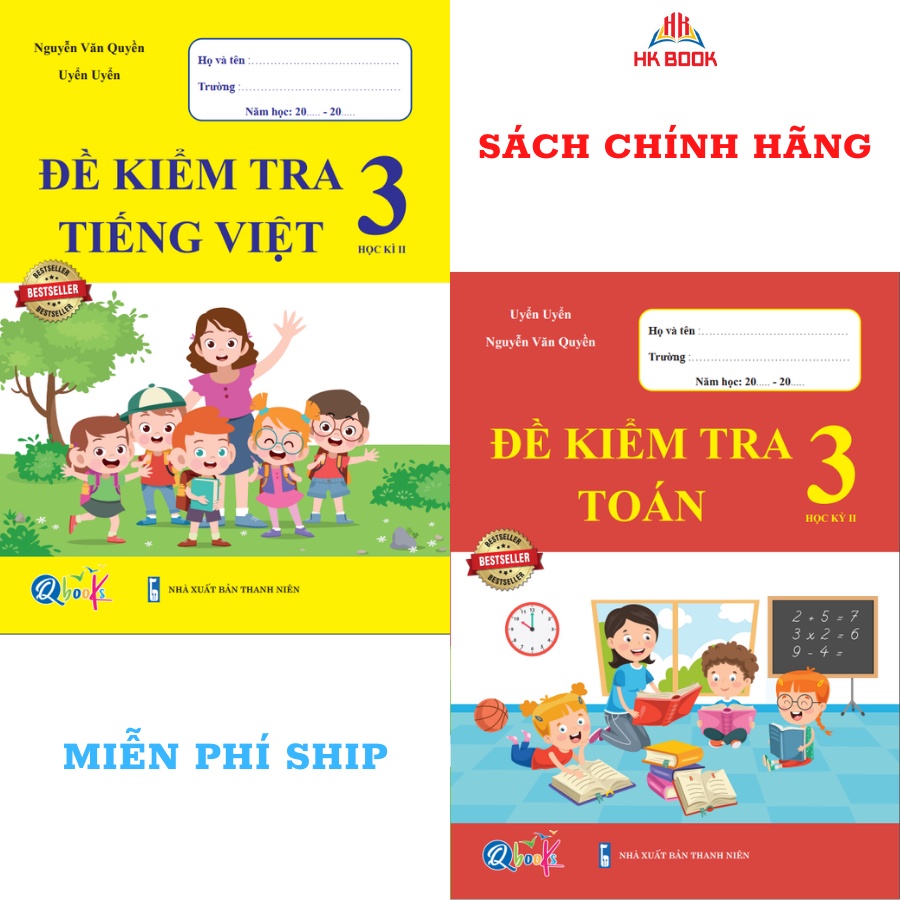 Sách - Combo Đề Kiểm Tra Toán và Tiếng Việt Lớp 3 - Học Kì 2 (2 cuốn)