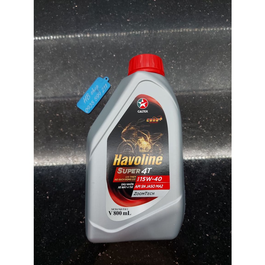 NHỚT HAVOLINE SUPER 4T SAE 15W40 XE SỐ 1L VÀ 800ML