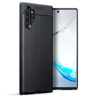 Ốp lưng silicon Samsung Galaxy Note 10 Plus giả da chống sốc Auto Focus