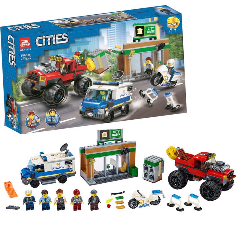 Lego - Lắp ráp cities 11533 xe ô tô cảnh sát truy bắt tội phạm 386 mảnh