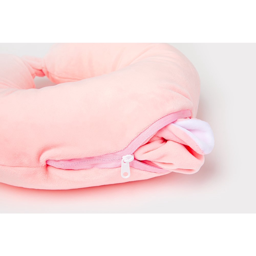 Gối Kê Cổ Vừa Làm Gối Ôm 2 Trong 1 ARTBOX Hàn Quốc Thiết Kế Hình Thỏ Hồng Dễ Thương