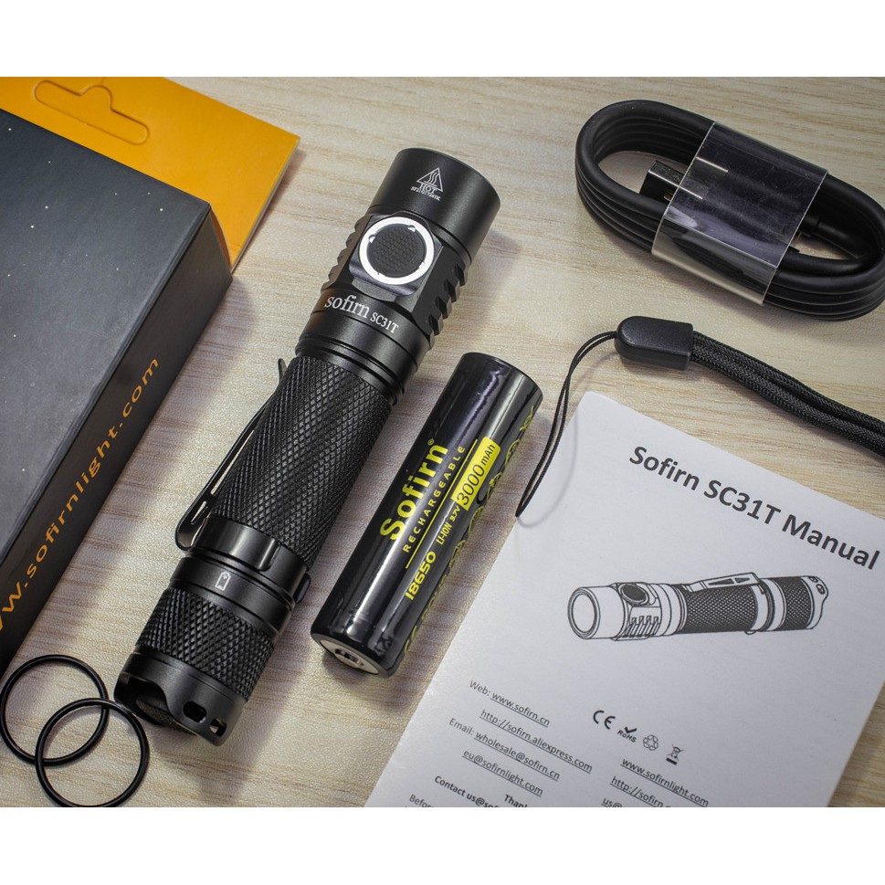 Đèn pin chiến thuật SOFIRN SC31T 2000 lumen chống thấm nước chuyên dụng