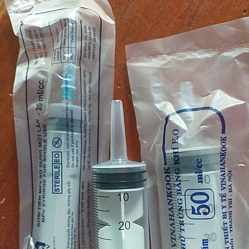 Xi lanh cho ăn, bơm tiêm 20ml, 50ml cc, t.iêm, thú y, cho chó mèo thú cưng ăn, ti.êm cây, đồ gia dụng, lợn gà vịt, chim