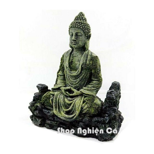 Tượng Phật thiền trang trí bể cá, bể bán cạn, bể thủy sinh Mô hình trang trí