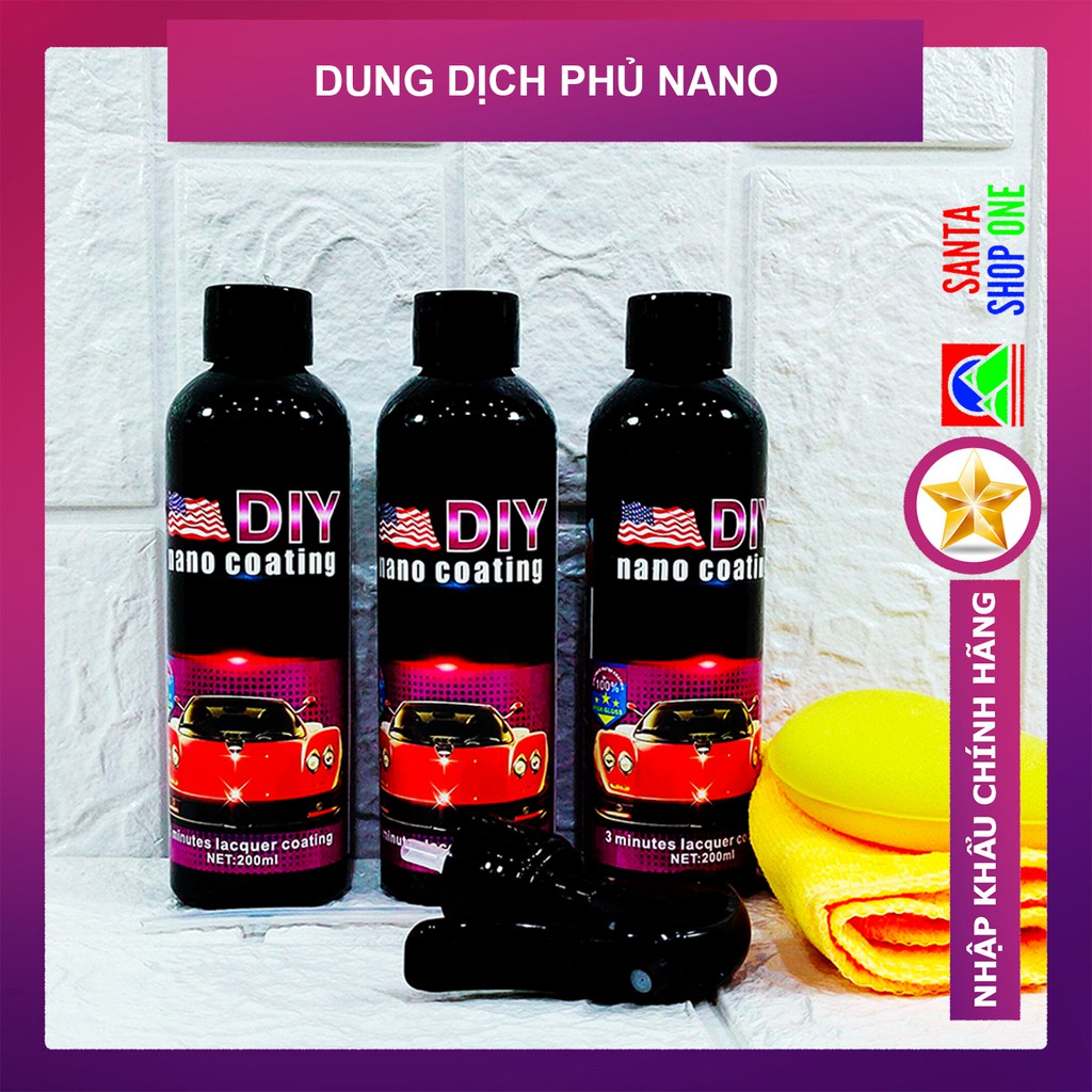 [HÀNG NHẬP] Chai xịt phủ nano chống nước kính, phủ bóng sơn xe ô tô - Chống nước bề mặt kính cận, kính mũ - DIY Nano Coa