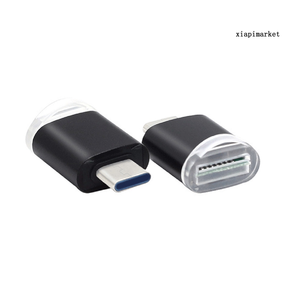 LOP_Mini Portable Type-c OTG Adapter High Speed Aluminum Alloy Memory Card Reader