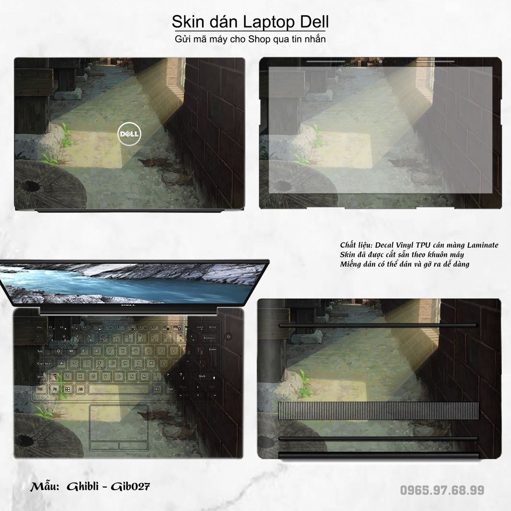 Skin dán Laptop Dell in hình Ghibli anime (inbox mã máy cho Shop)