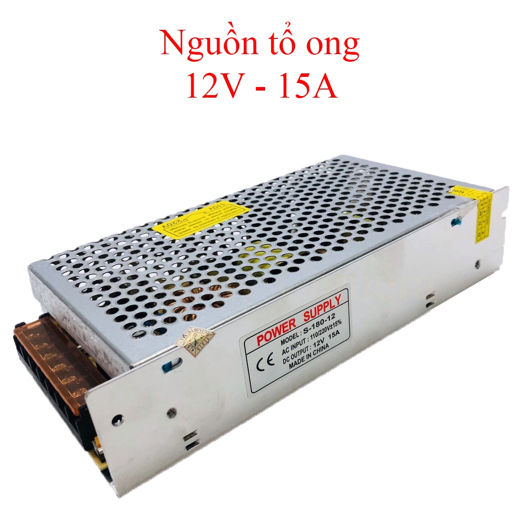 Nguồn tổng 12v - 15a chuyên dùng cho camera,led,...
