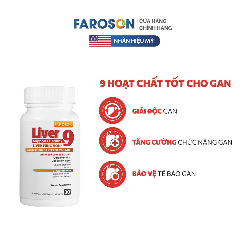 Giải Độc Gan Faroson Liver 9 hộp 30 viên