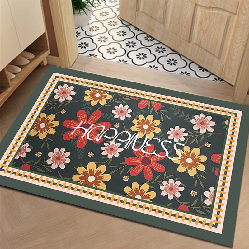 Thảm Lót Sàn Dày Thấm Hút Nước Nhanh Khô Chống Trượt Phong Cách Bắc Âu