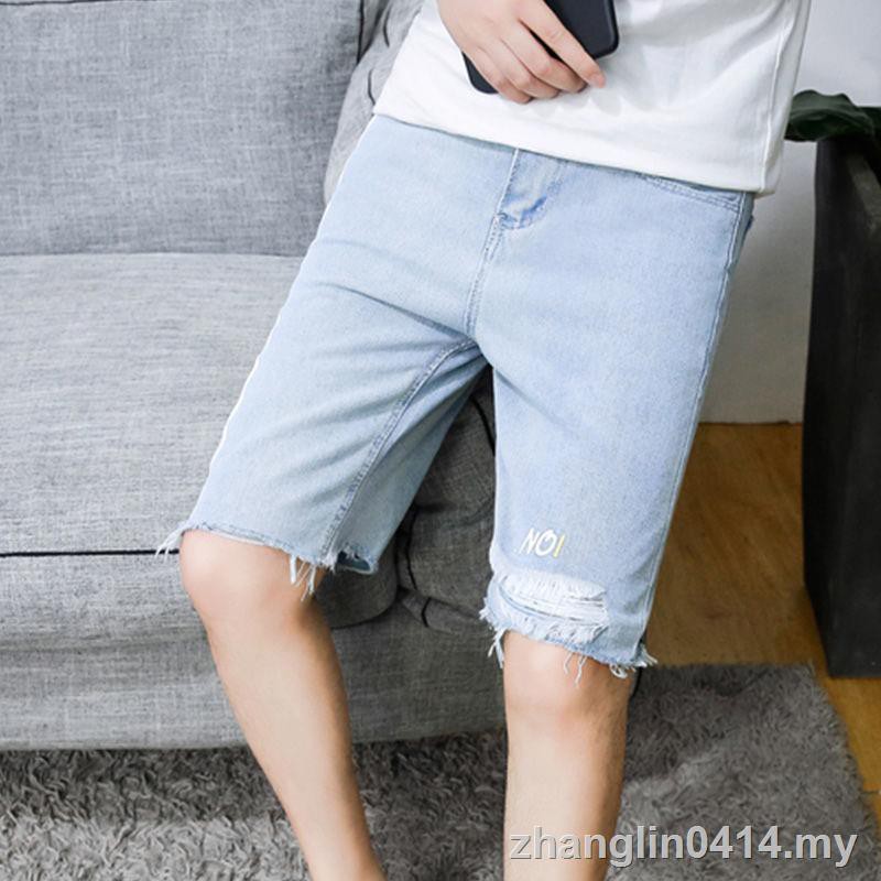 Quần Short Jeans 7 Tấc Phong Cách Hàn Quốc Năng Động Cho Nam