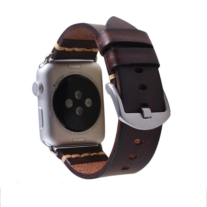 [Da thật] Dây da Apple Watch series 1/2/3/4/5 da bò 1 lớp chuẩn đẹp - D2020