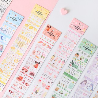 Dải sticker dán sổ trang trí bullet journal lập kế hoạch planner phong cách lạ