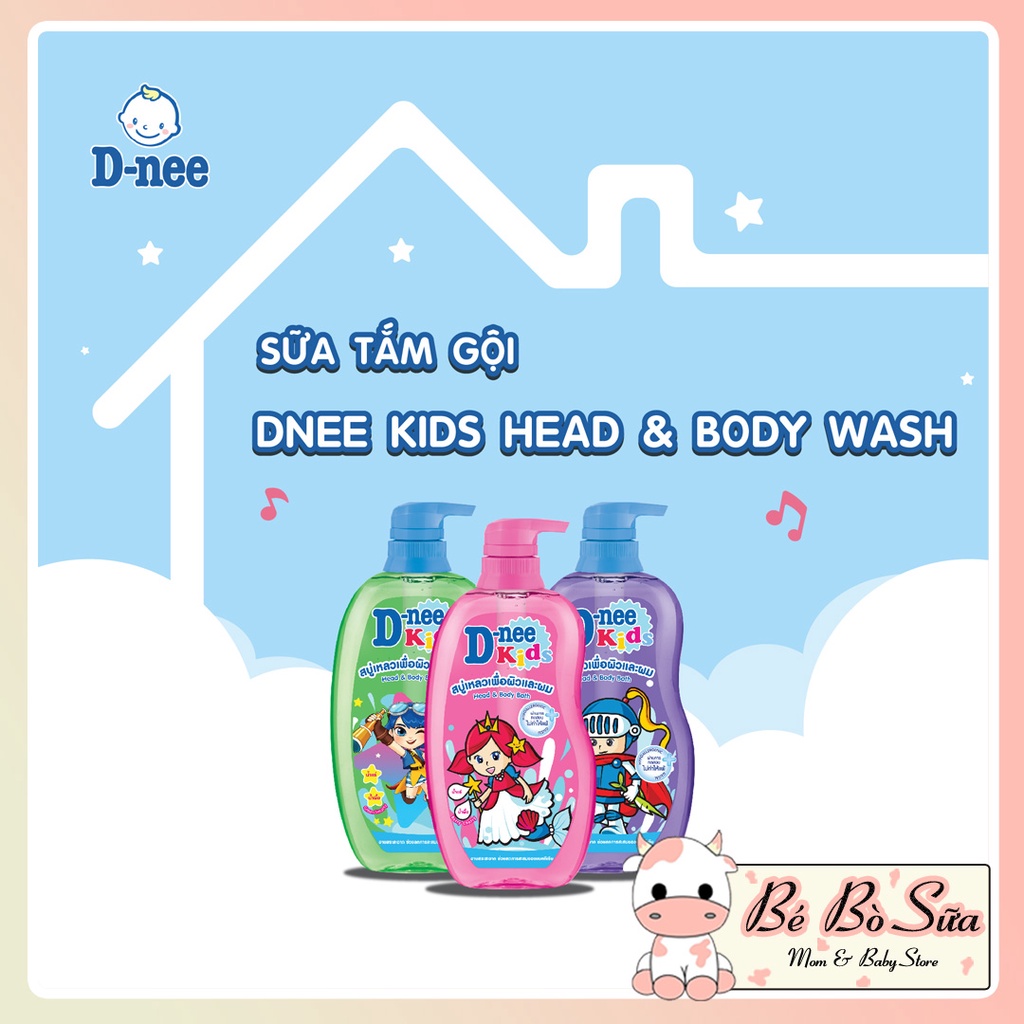 Sữa tắm gội DNEE KIDS - Dành cho bé trên 3 tuổi - KHÔNG GÂY KÍCH ỨNG - đủ hình thù và mùi thơm bé yêu