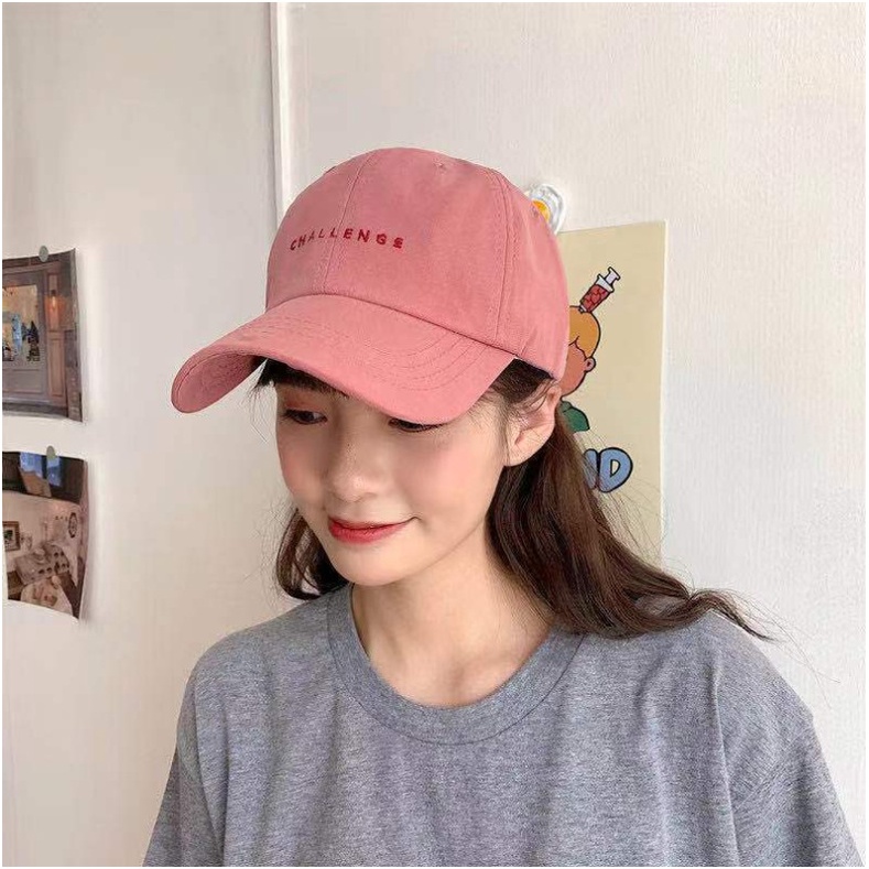 Mũ Lưỡi Trai Thêu Chữ Màu Sắc Đơn Giản