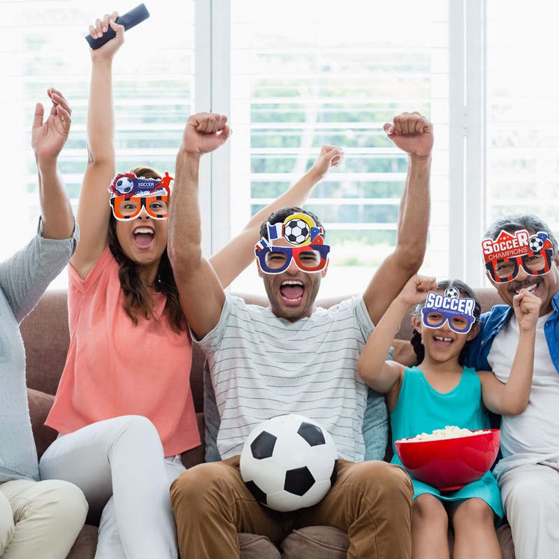 1 Mắt Kính Hình Quả Bóng Đá Bằng Nhựa Dùng Trang Trí Tiệc Sinh Nhật Cho Bé Trai