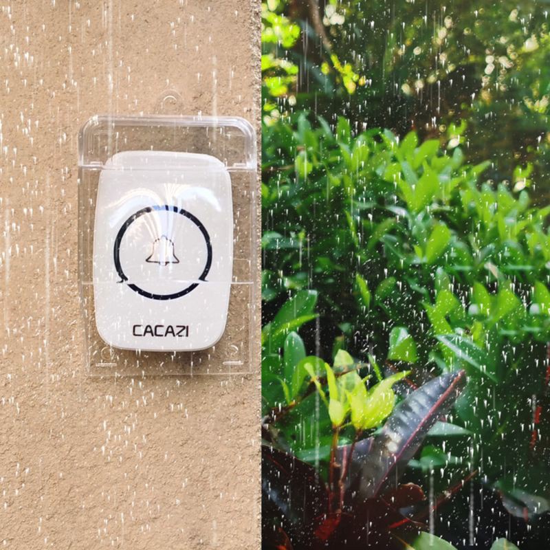 folღ Waterproof Cover for Wireless Doorbell Door Bell Ring Chime Button Transparent