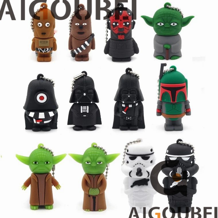 [Spot &amp; COD] USB 2.0 Silicone Cartoon Star Wars Shadow Warrior Yoda U Disk Cute Portable Mini Creative High Speed Suitable For Computer Laptop Portable USB Flash Drive Flash 1GB 2GB 4GB 8GB 16GB 32GB 64GB 128GB