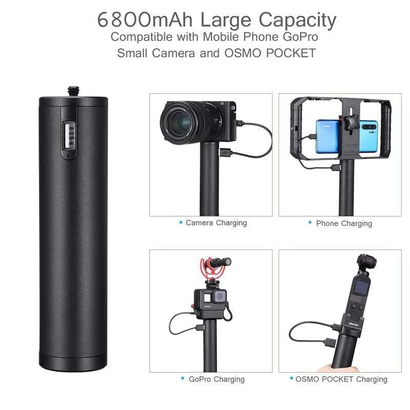 [Rẻ vô địch] TAY CẦM PIN DỰ PHÒNG CHO GOPRO, OSMO POCKET CHÍNH HÃNG ULANZI