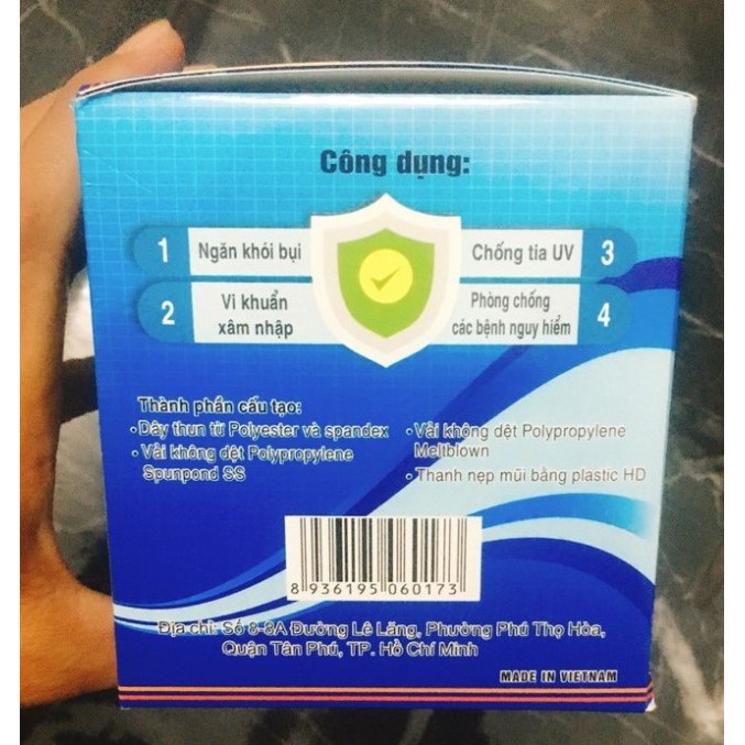 (Made in Vietnam) Khẩu trang y tế 4 lớp kháng khuẩn cao cấp Famapro (Cty Nam Anh)