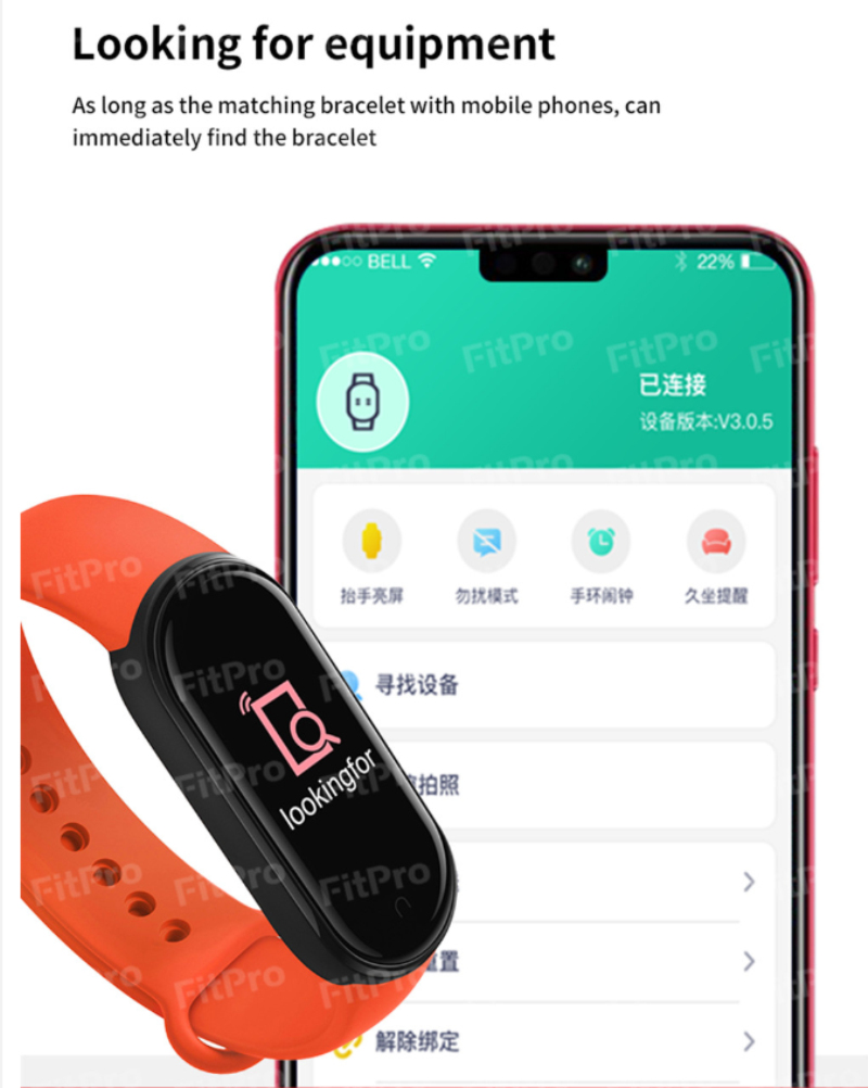 【Ready Stock】 2021 New M6 Smart Bracelet fitpro Watch Fitness Tracker Heart Rate Blood Pressure Monitor Color Screen IP67 【queen2019】