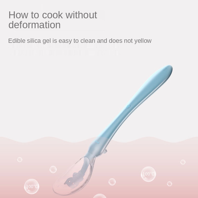 Muỗng silicone mềm dành cho em bé sơ sinh tập ăn