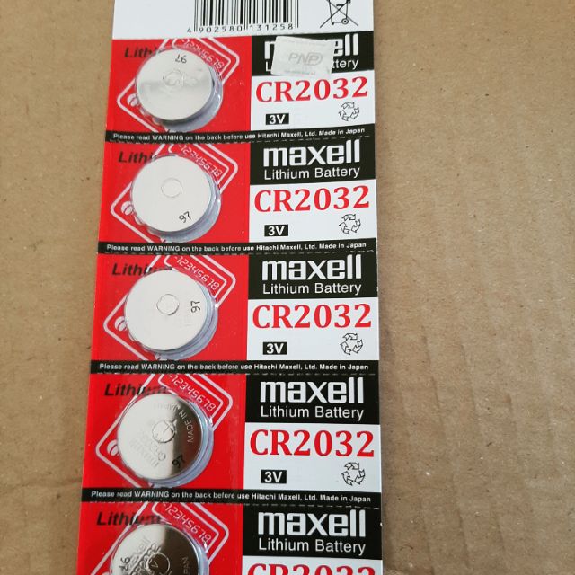 5 viên pin CR2032 LITHIUM MAXCELL