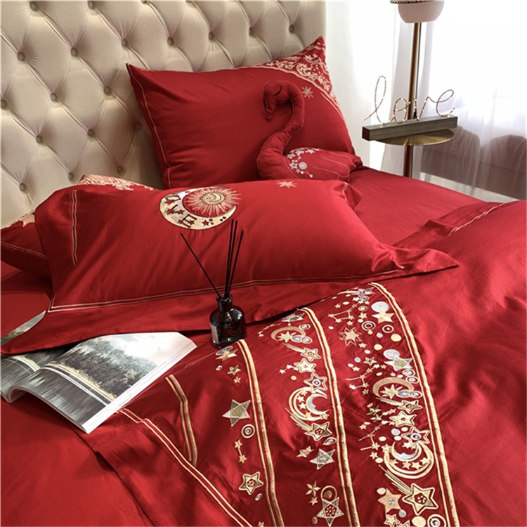 173221 Bộ chăn ga gối /ga cưới cho giường 150-180*200cm 8CT cotton 60S cao cấp hàng nhập