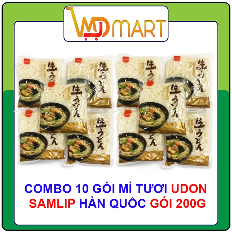 Combo 10 gói mì tươi udon samlip Hàn quốc 200g/ gói