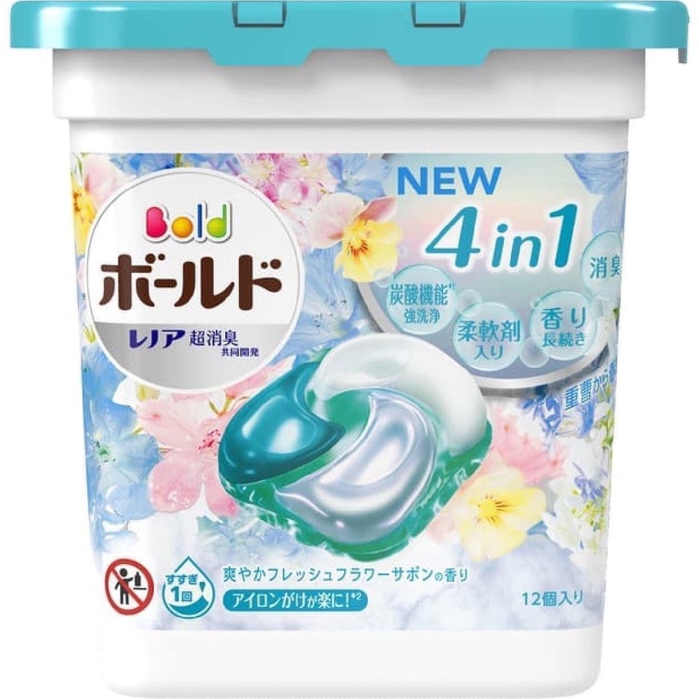 Viên giặt Gelball 4D Nhật Bản 12 viên [Mẫu mới]